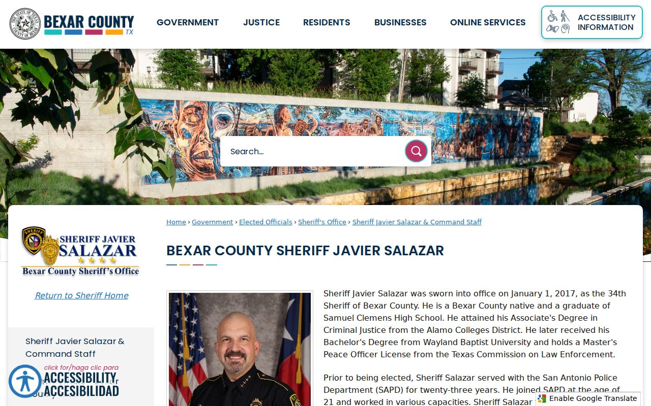 Bexar County arrest records sheriff command directory