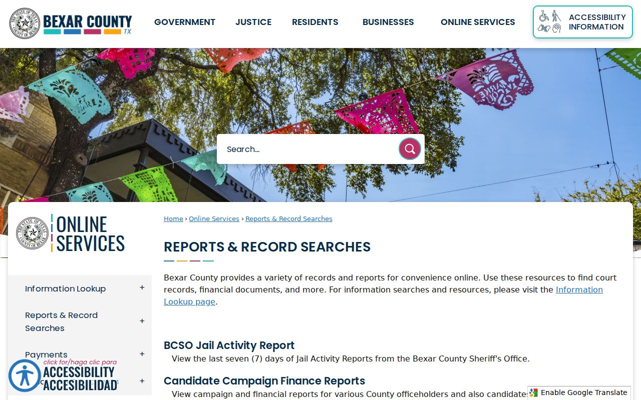 Bexar County arrest search seven-day jail activity reports
