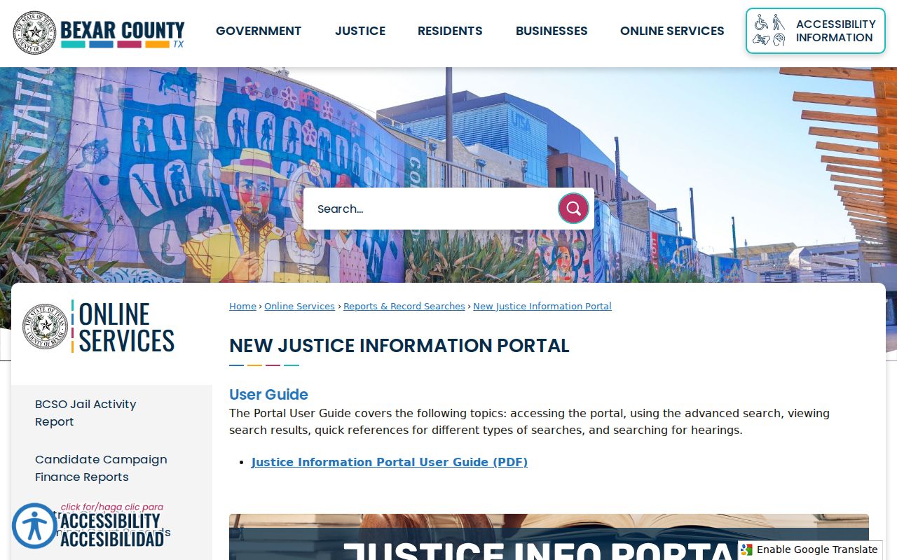 Bexar County court case lookup gateway