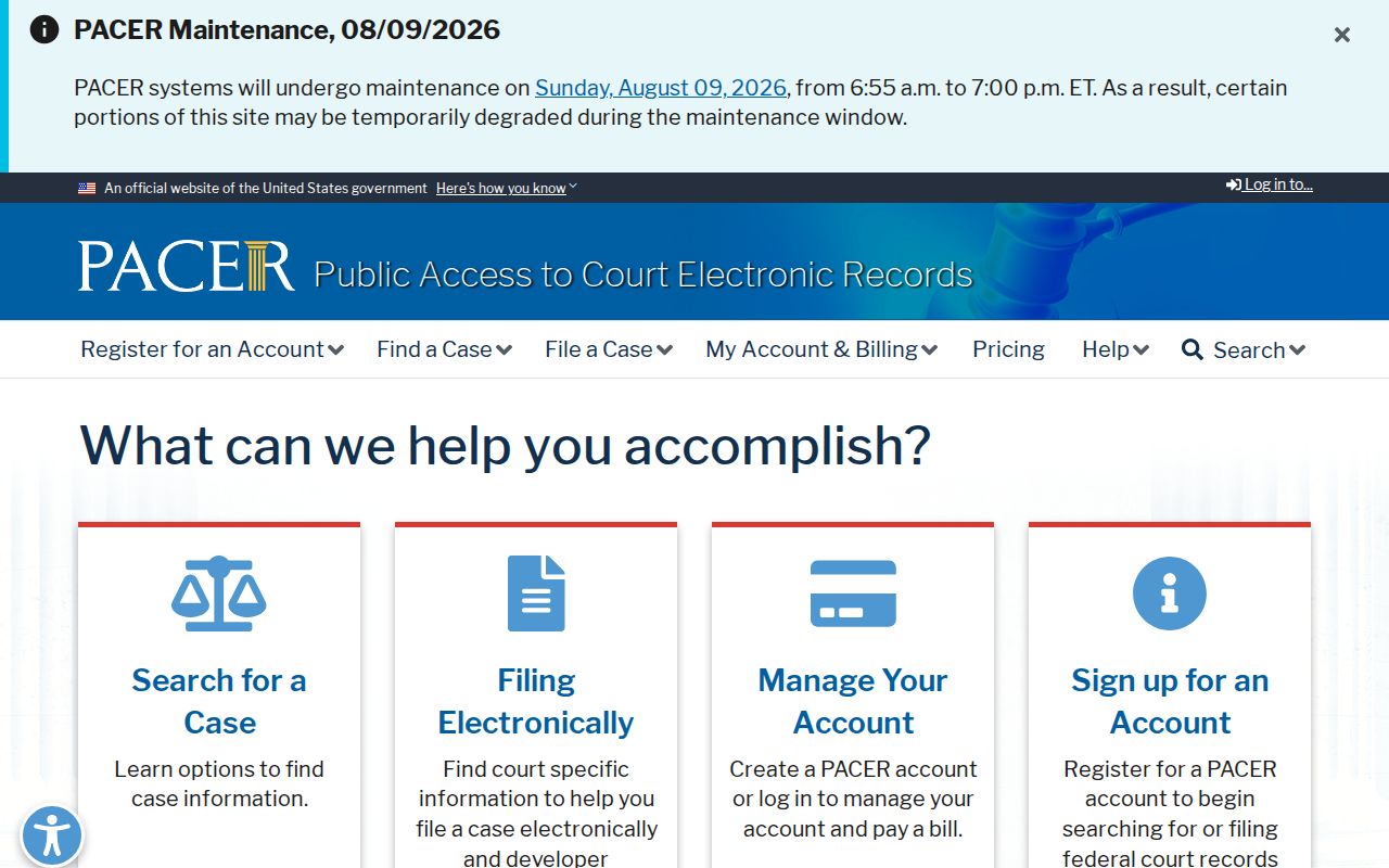 PACER federal case records for Bexar County criminal history research